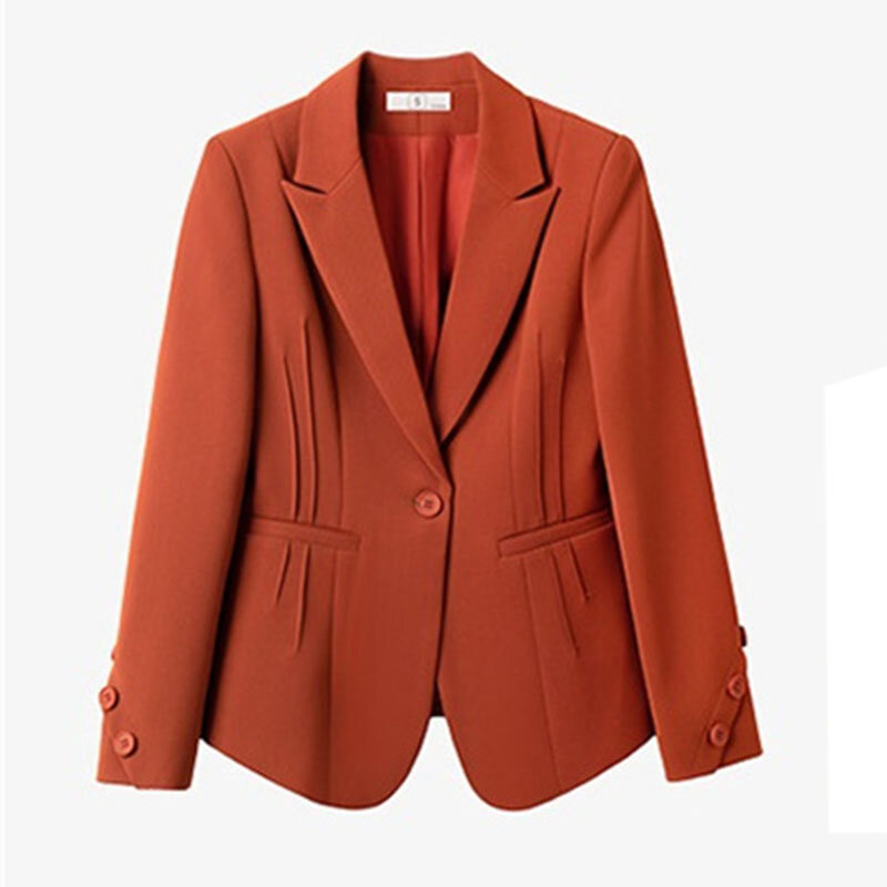 Fashion Formal Blazer Women Spring Autumn Coat 2024 New Korean Long Sleeve Jacket Office Ladies Casual Coats Female Outerwear