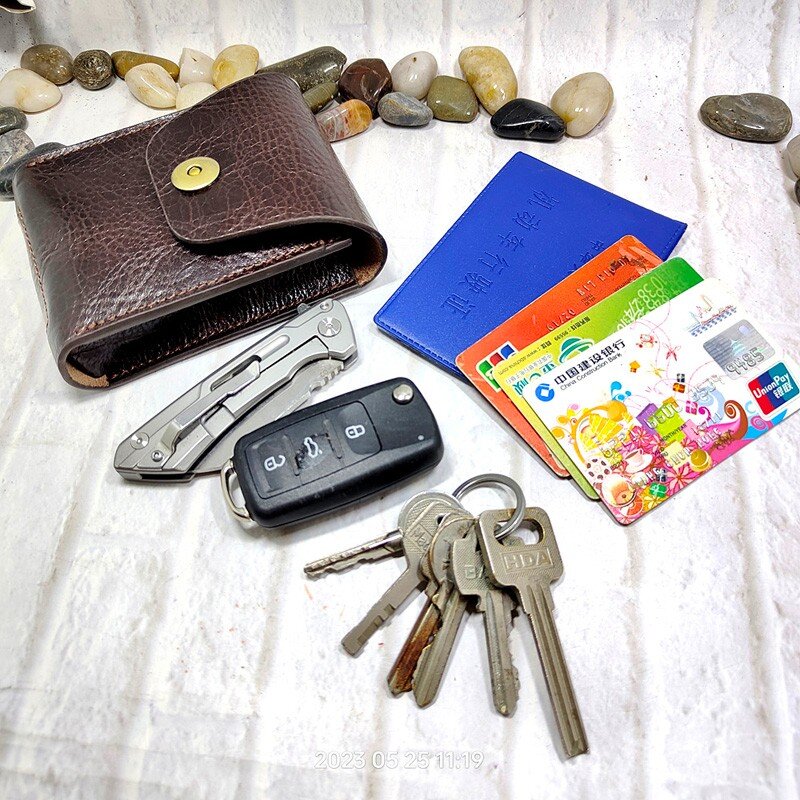 Blong-Bolsa de cintura de couro genuíno para homens e mulheres, pequeno cinto estojo para cigarro, bolsa para câmera, porta-cartão, chave do carro, 3617