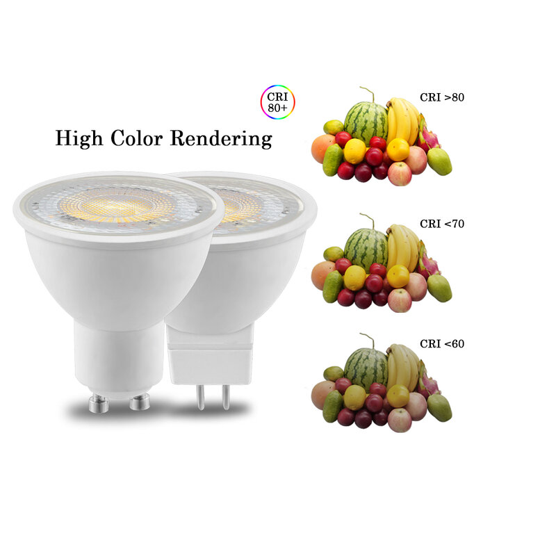 Foco de luz LED para decoración del hogar, lámpara halógena de reemplazo, Gu10, GU5.3, AC220V, 3W-8W, 3000K/4000K/6000K, lote de 10 unidades