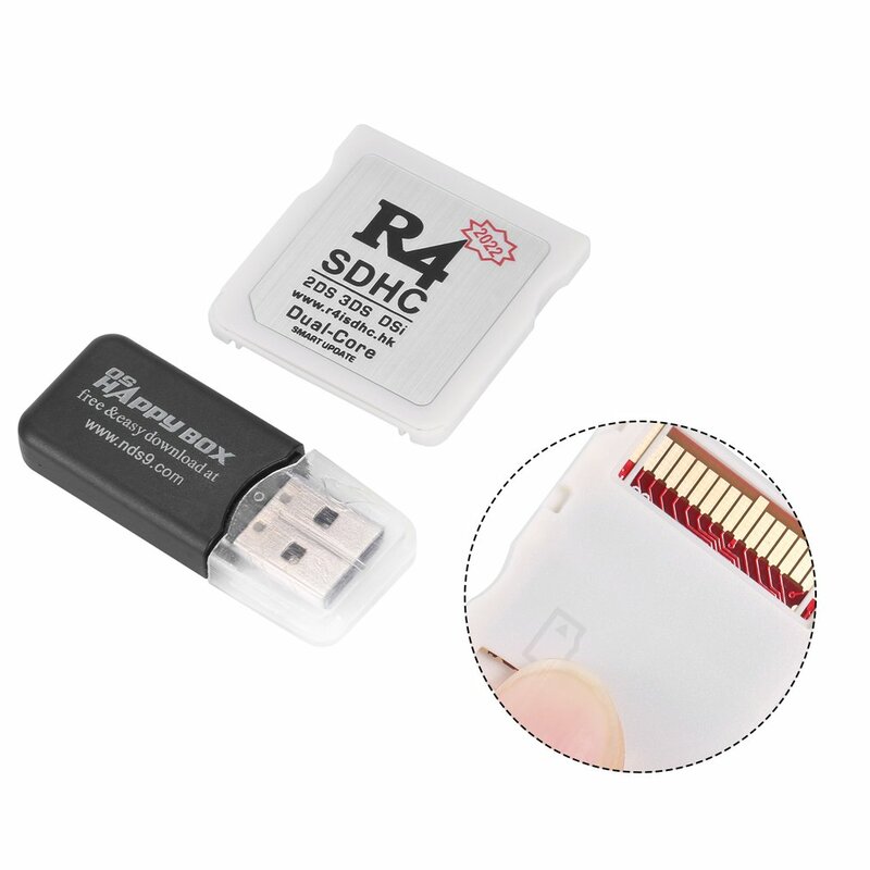 2024 New Memory Card Adapters USB R4 SDHC Secure Digital Converter Game Cards Flash Card Compact Portable Flashcard