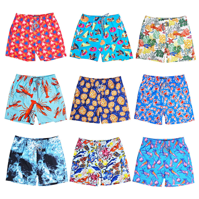 Pantalones cortos de playa para hombre, Bermudas de secado rápido, bañador de tortuga, novedad de 2024, precio al por mayor