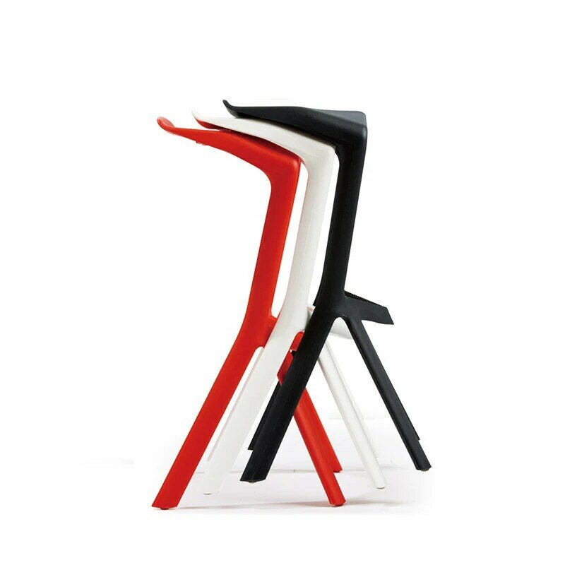 Nordic Design Plastic Bar Stools Portable Folding Dinning Room Chairs Dining High Chair Bar Stool For Kitchen Cupboard Furniture