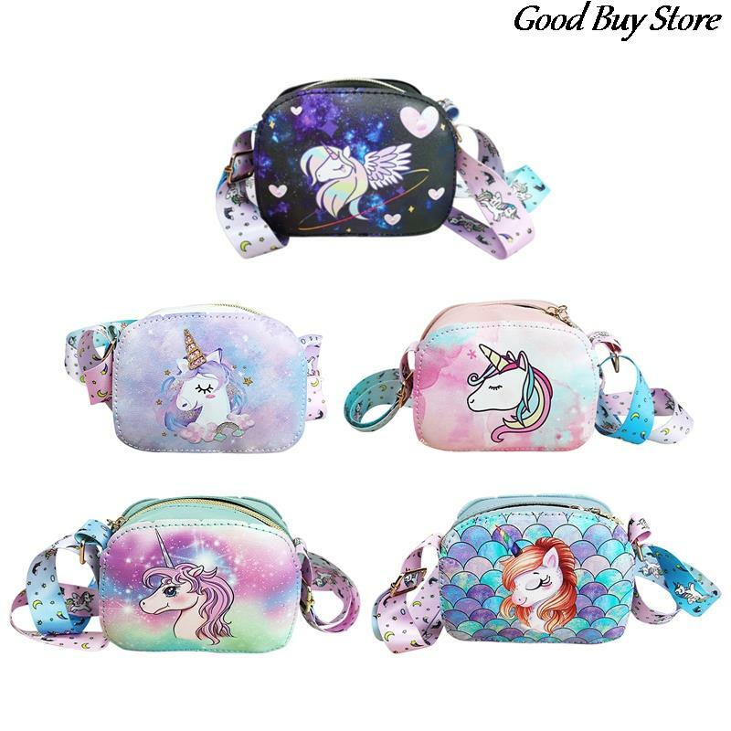 Color Fish Scales Shoulder Bag Children Kids Fashion Handbags Princess Party Purse Unicorn Mini Wallets Sequin Messenger Bags