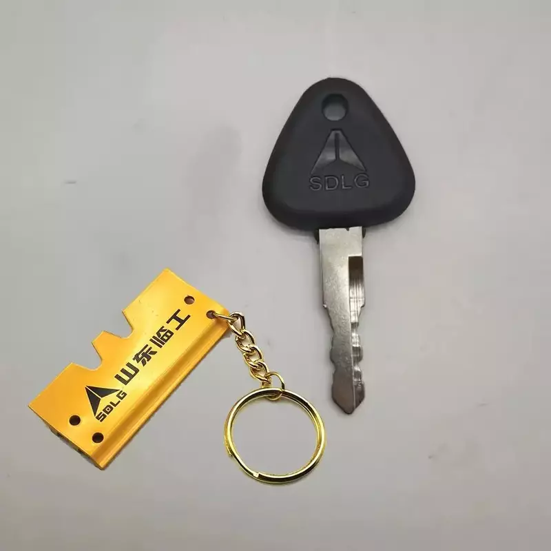 Escavadeira Start Key Keychain, Acessórios de escavadeira para Sdlg 60, 65, 80, 85, 90, 135, 210, 360