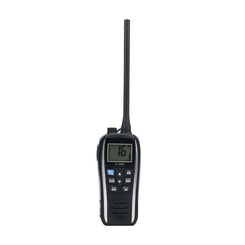 IC-M25 해양 워키토키, VHF 해양 라디오, 5km, 5W 방수 핸드헬드 트랜시버