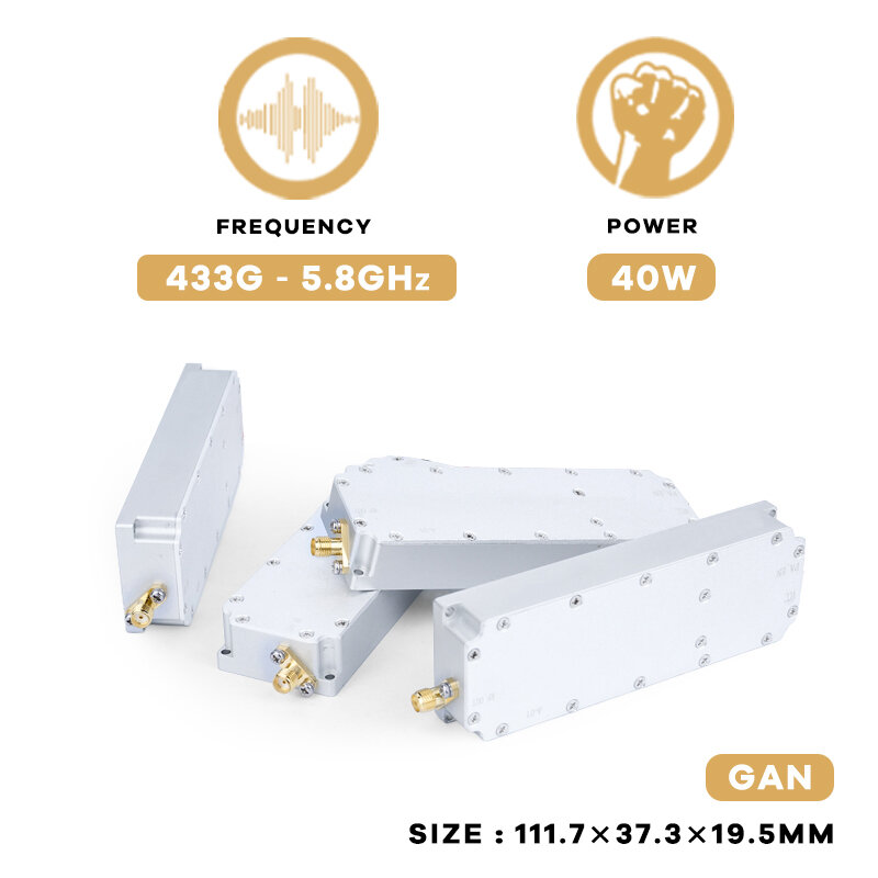 드론 신호 잼 방지 모듈, UAV FPV 신호 차폐 장치, 전력 증폭기 모듈, 433MHz-6G, 40W
