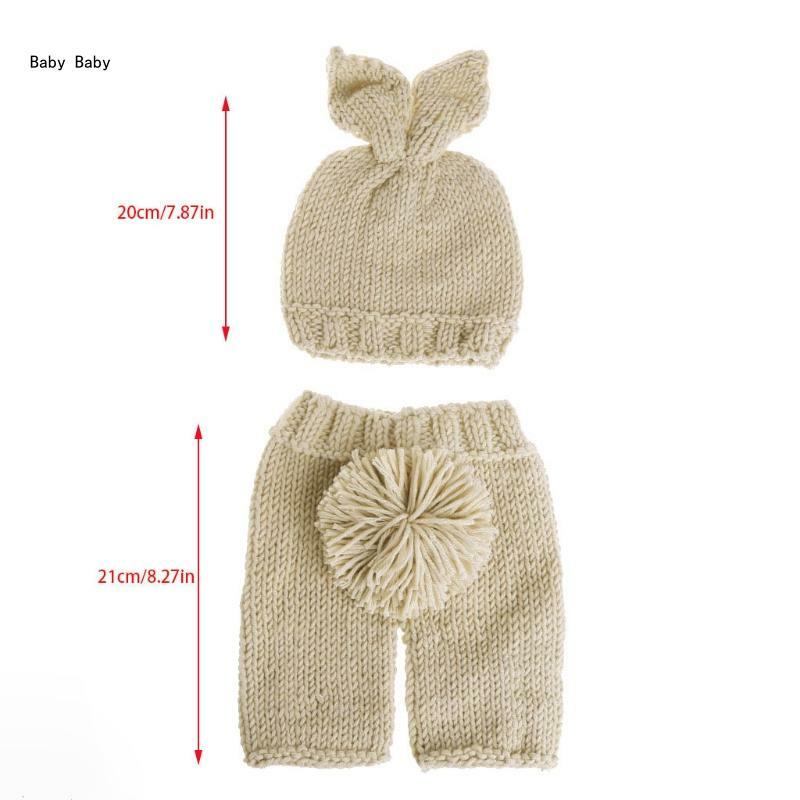 Śliczny rekwizyt fotograficzny dla niemowląt Baby Stretch Cotton Prop Romper Knit Dainty Romper Q81A
