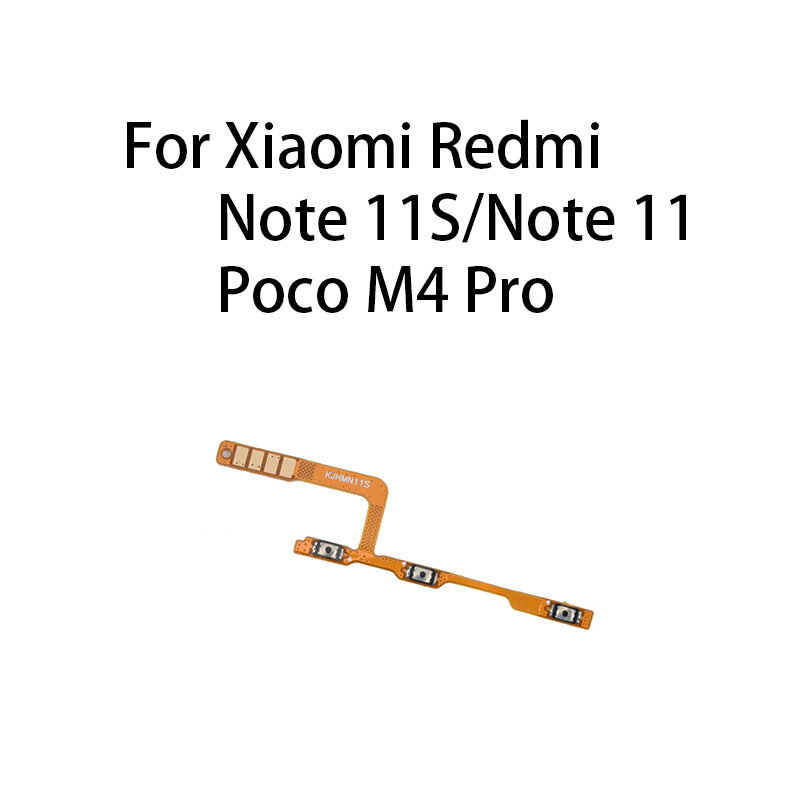Кнопка включения/выключения питания, кнопка управления громкостью, гибкий кабель для Xiaomi Redmi Note 11S / Note 11 / Poco M4 Pro