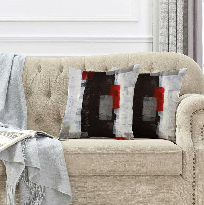 Abstract Art Pillow Cover, Modern Wall Decorative Throw Pillows, Cushion Cover for Bedroom, Sofa, Living Room, Set of 2