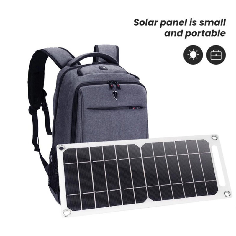 Outdoor USB Solar Panel Waterproof Hike Camping 5V High Power Portable Cells Power Bank Battery Solar Charger for Mobile Phone