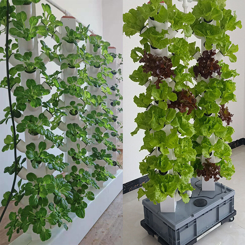 Hydroponics Growing System Indoors Smart Hydroponics System with Light Vertical Hydroponic Tower Gardening Equipment Planters
