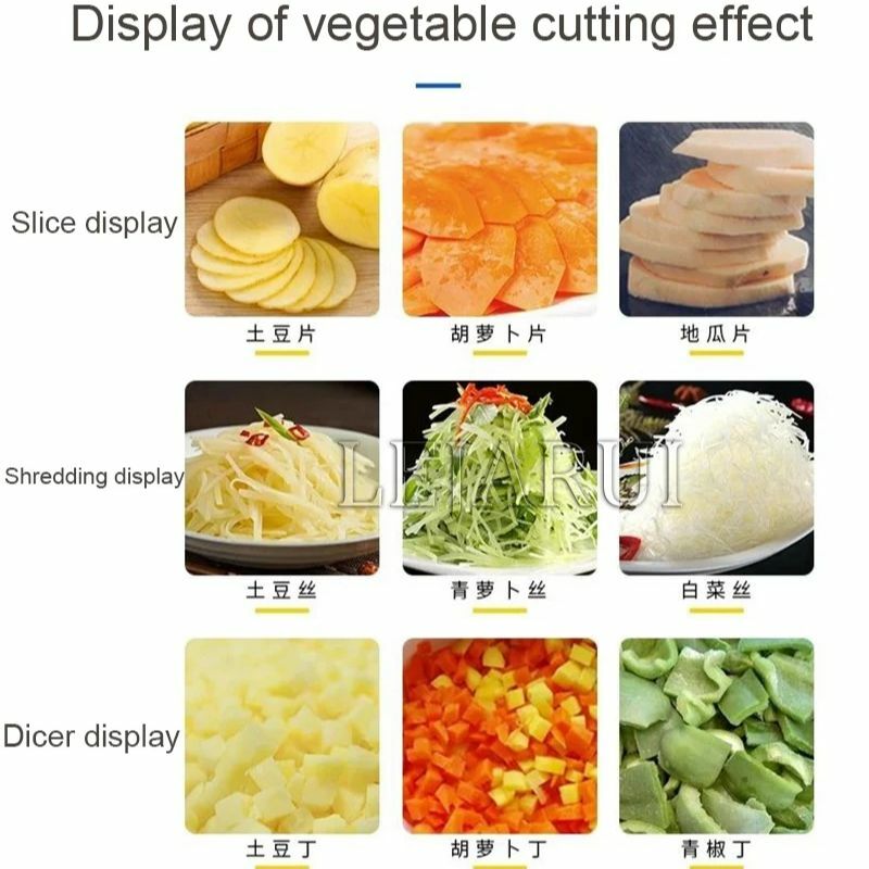 Double Head Vegetable Cutting Machine Automatic Fruit And Vegetable Slicer Dicing Machine
