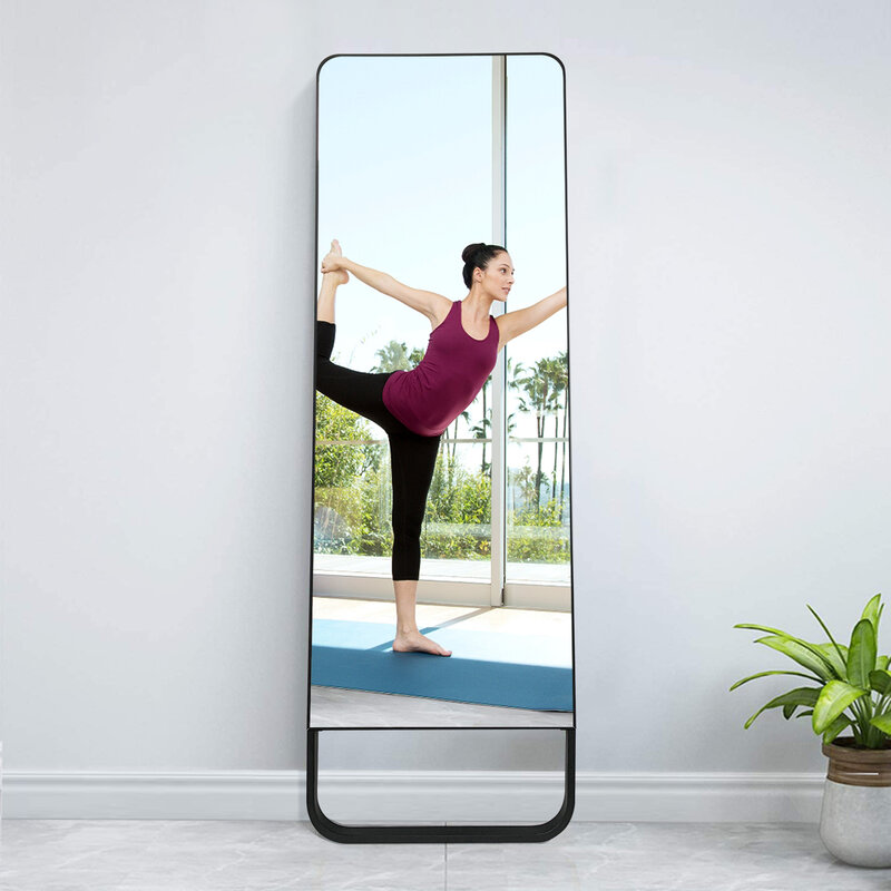Espelho de exercício mágico ginásio saúde interativa corpo inteiro esporte ginásio chão parede exercício exercício espelho de fitness inteligente