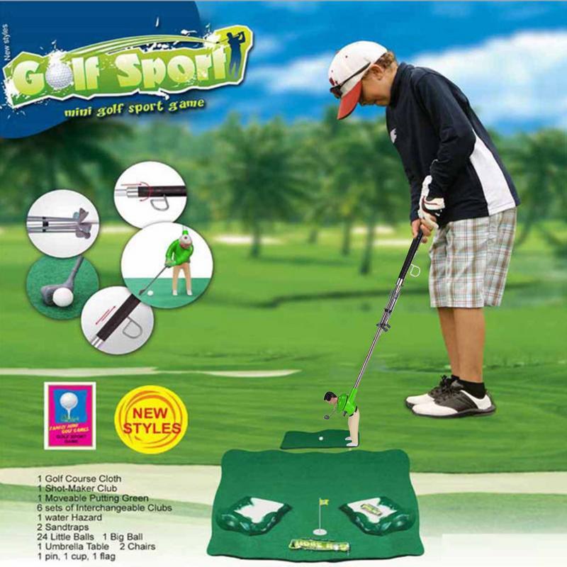 Mini Golf Game Realistic Funny Golf Games Mini Golfer Set Safe Golf Toy Educational Holiday Gift For Kids to Develop Patience