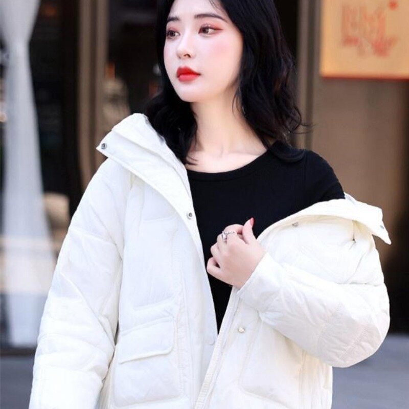 2023 New Women Down Jacket Winter Coat Female Short-Length Loose Parkas Hooded Small Fellow Outwear Thicken joint Overcoat