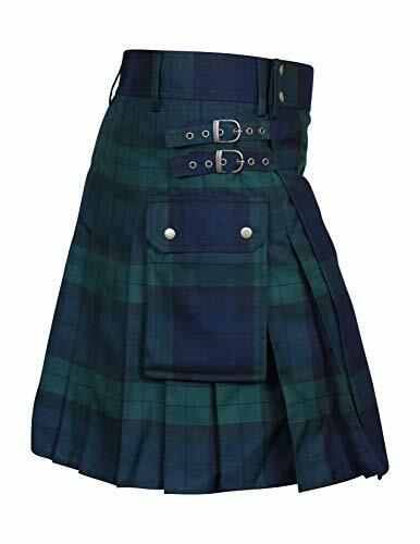 Kilt untuk pria Tartan Poly Viscose kualitas Premium utilitas Skotlandia Kilt tradisional Highland Kilt pria