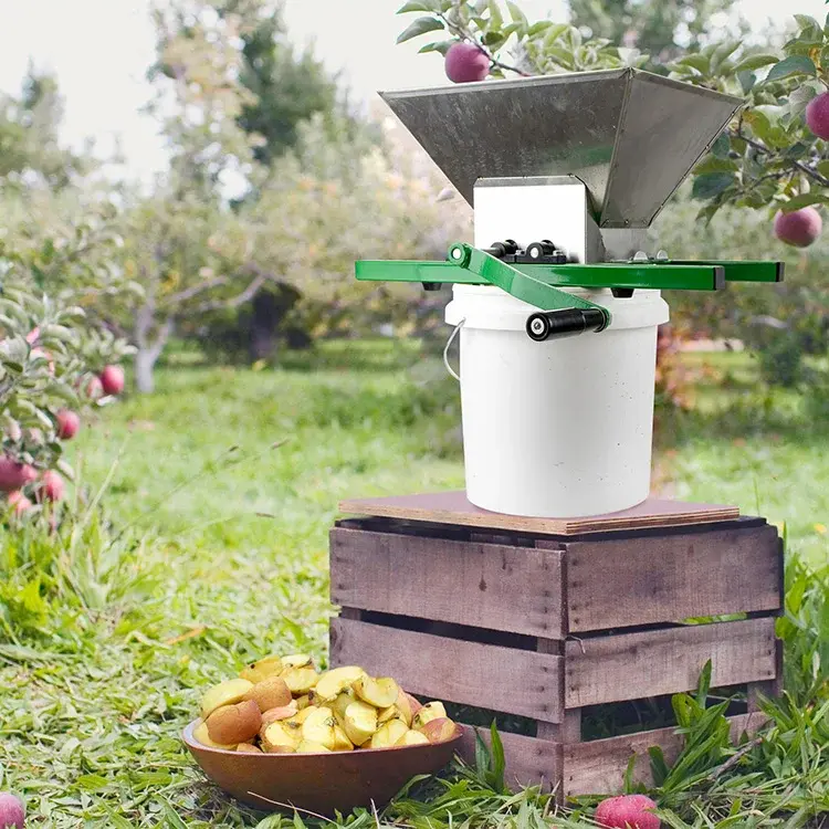 Trituradora de frutas y verduras de 7 litros, trituradora de manzana de acero inoxidable, pelado Manual de uvas, equipo de trituración multifunción