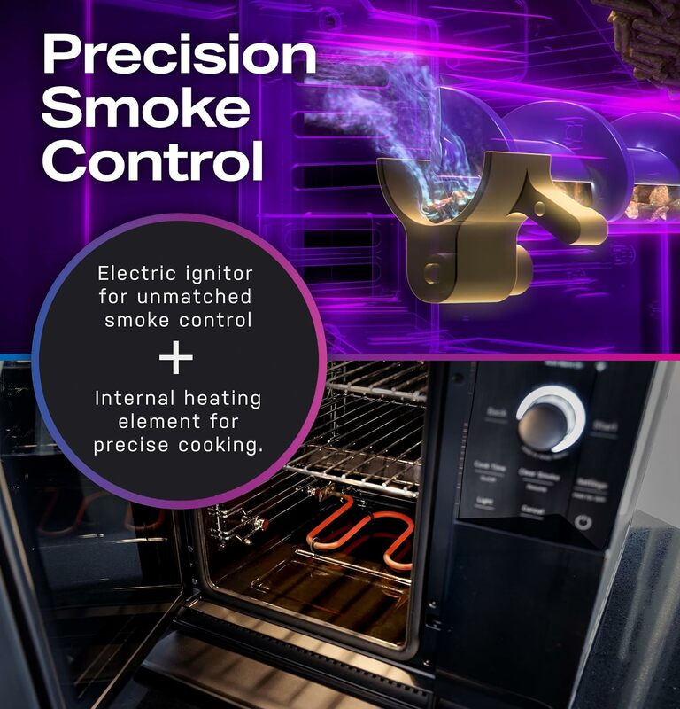 GE Profile-ahumador inteligente para interiores con filtración activa de humo, Control de humo de precisión, 5 ajustes de humo, conexión WiFi, eléctrico