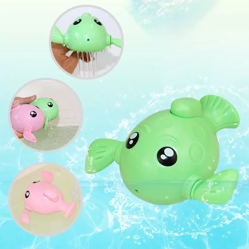 Letnie zabawki do kąpieli dzieci pływające w zegarku pistolet na wodę kąpiel dla dzieci słodkie śmieszne zabawki wanna z prysznicem zwierzęta w łazience