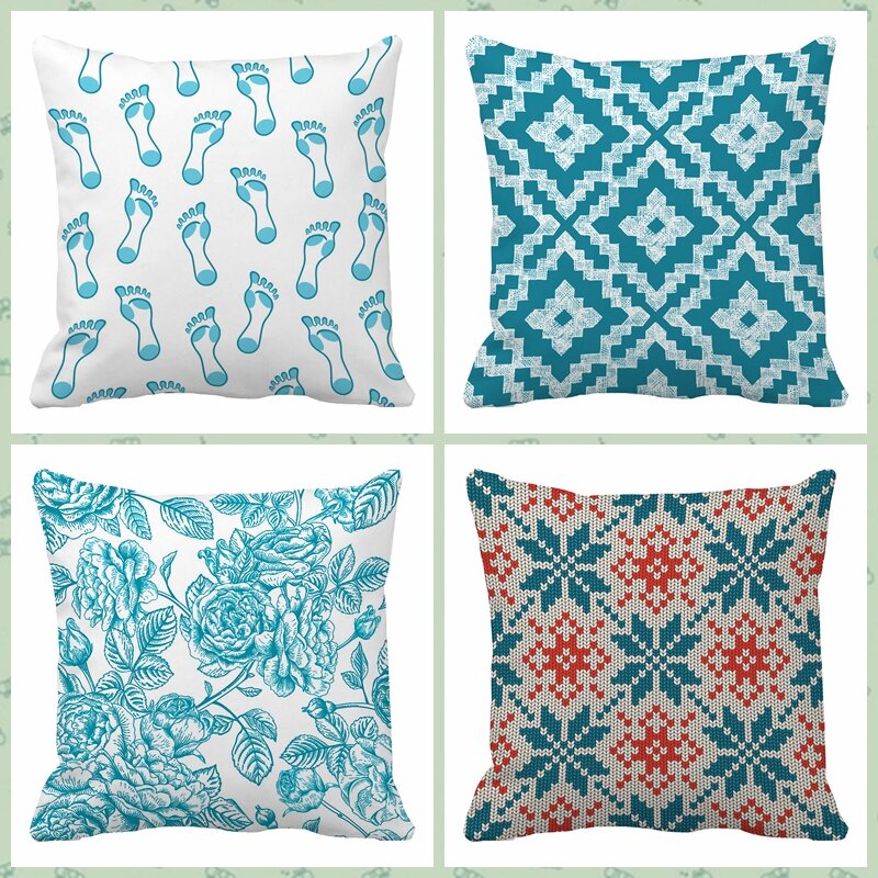 4pcs Sofa Decorative Pillowcase Square Throw Pillow Is Applicable To Sofa, Chair, Bed, Office And Car 45cm*45cm(18in*18in)