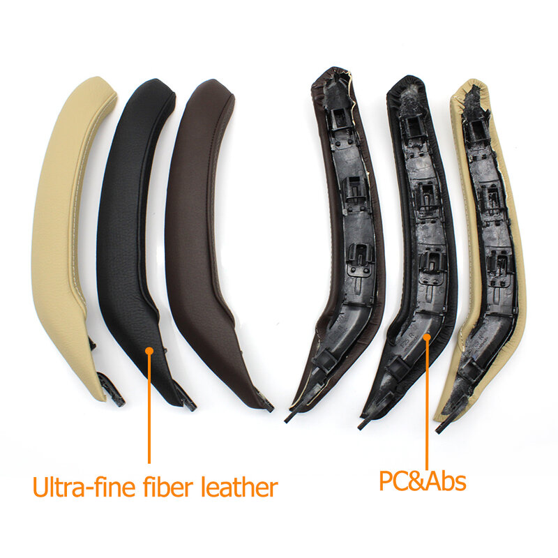 Car Interior Left Right Passenger Door Pull Handle Leather Outer Cover Trim For BMW X3 X4 F25 F26 2011 2012 2013 2014 2015 2016