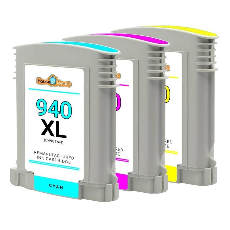 3-PK for HP 940XL for HP940 C/M/Y Inkjet Cartridge 8000 8500