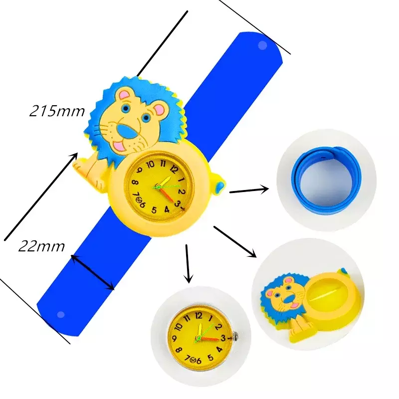 Relógios requintados para crianças, brinquedo do tempo de estudo do bebê, pulseira tapa, meninos e meninas, presente de aniversário, 2-14 anos, novo, 2022