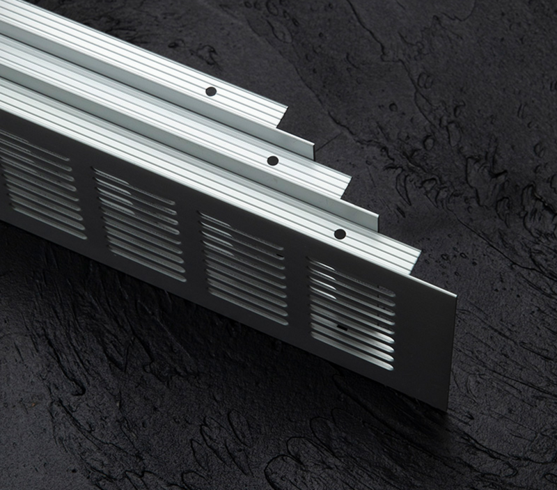 Rejilla de ventilación perforada de aleación de aluminio, rejilla de ventilación, 50/80mm de ancho