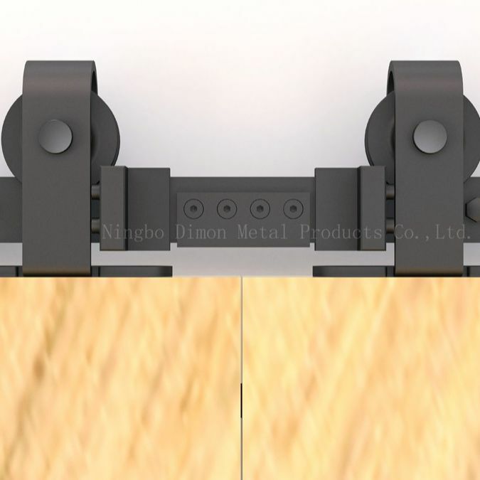 Dimon dostosowane styl amerykański przesuwne drewniane okucia do drzwi z zestawami amortyzatorów DM-SDU 7208 z miękkim zamykaniem