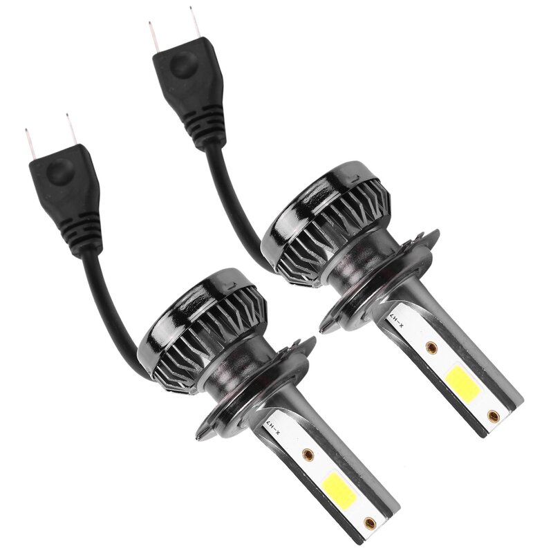 2Pcs Mini 1400W LED lampadine per fari Kit di conversione fendinebbia fari Hi-Low DRL 6000K bianco-Plug and Play(H7)