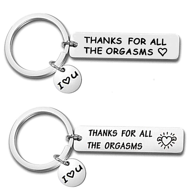 모든 오르가즘에 대한 감사, I Love You 열쇠 고리, 커플 키체인, 쥬얼리 선물