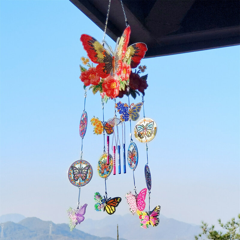 New Diamond Painting Wind Chime 2024 DIY Full Diamond Mosaic Embroidery Stitching Living Room, Bedroom, Home Decoration Gift
