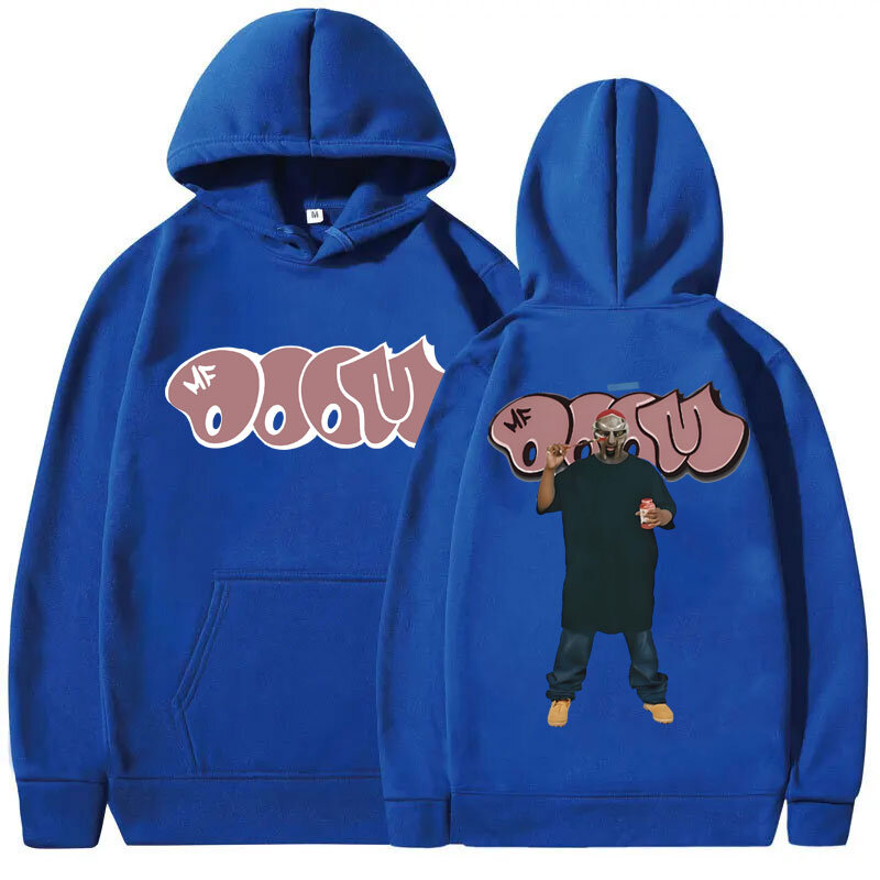 Raper Mf Doom graficzna bluza z kapturem męską modę Hip-hopową bluzę modową męskie bluzy z kapturem w stylu Casual mężczyzn kobiet Hip Hop Oversized Streetwear