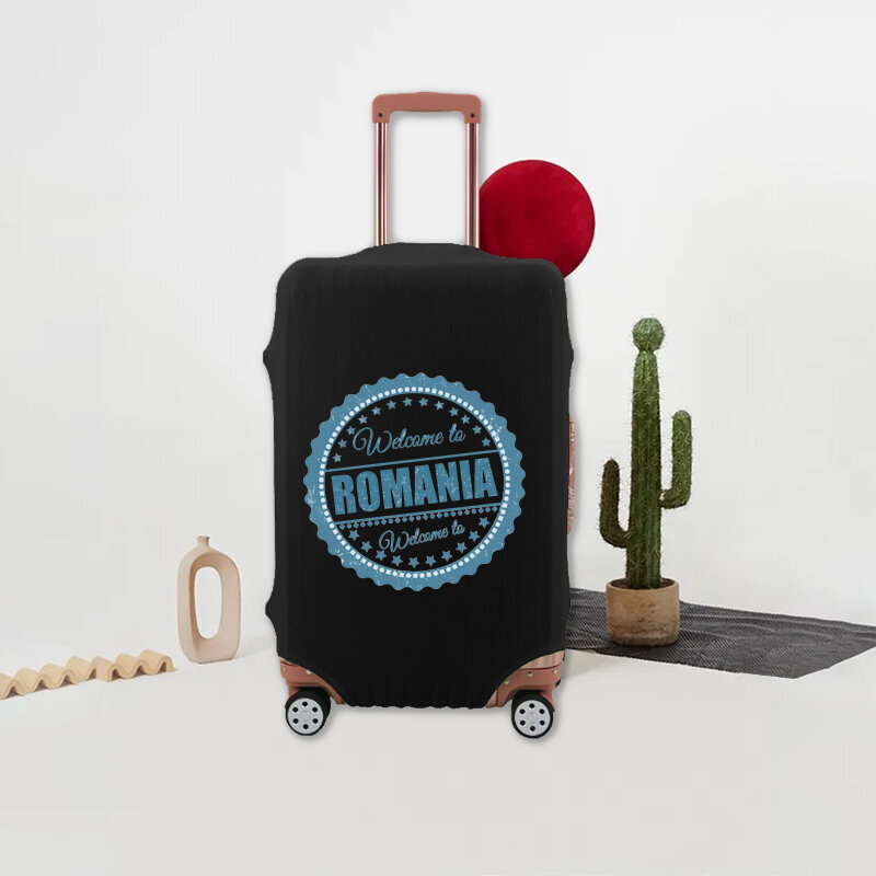 Housse de protection pour bagages plus épaisse, étui élastique imprimé avec billet, résistant à la poussière et aux rayures, accessoires de voyage