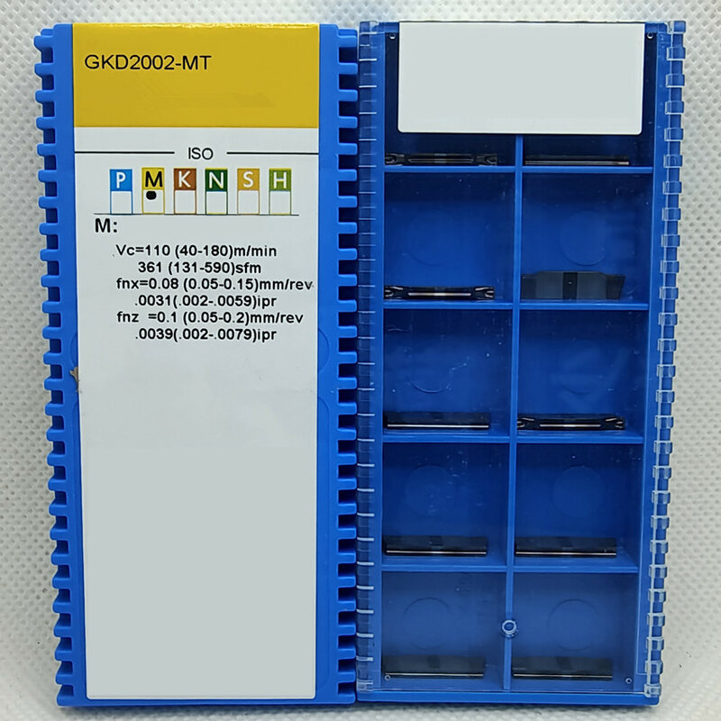 Lâmina de corte da inserção do carboneto do CNC, GKD2002-MT, GKD2002-MT, GKD2002-MT, GP1225, GKD2002-MG, GK1115, original, 10 PCes pela caixa