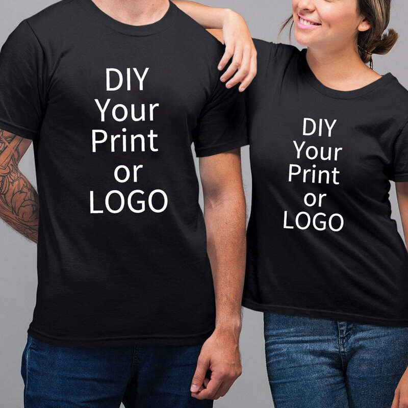 Custom t shirt para homens e mulheres, roupas de verão com logotipo e texto a ser feito por um, diy