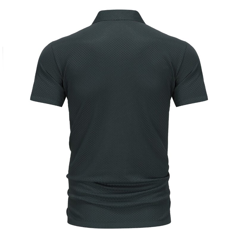 メンズ半袖ポロシャツ,高品質のゴルフシャツ,レース付き,シルク,通気性