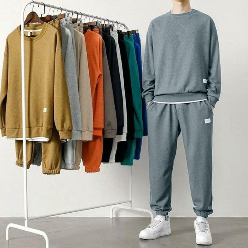 Sweatshirt Suit Loose Casual Autumn and Winter New Round Neck Men's Long-sleeved Trousers Youth Clothes