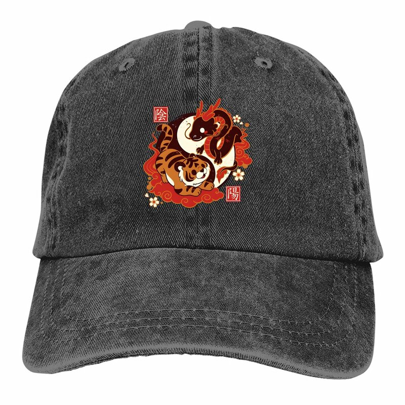 Yin And Yang Tiger And Dragon Baseball Cap Men Hats Women Visor Protection Snapback YinYang Caps