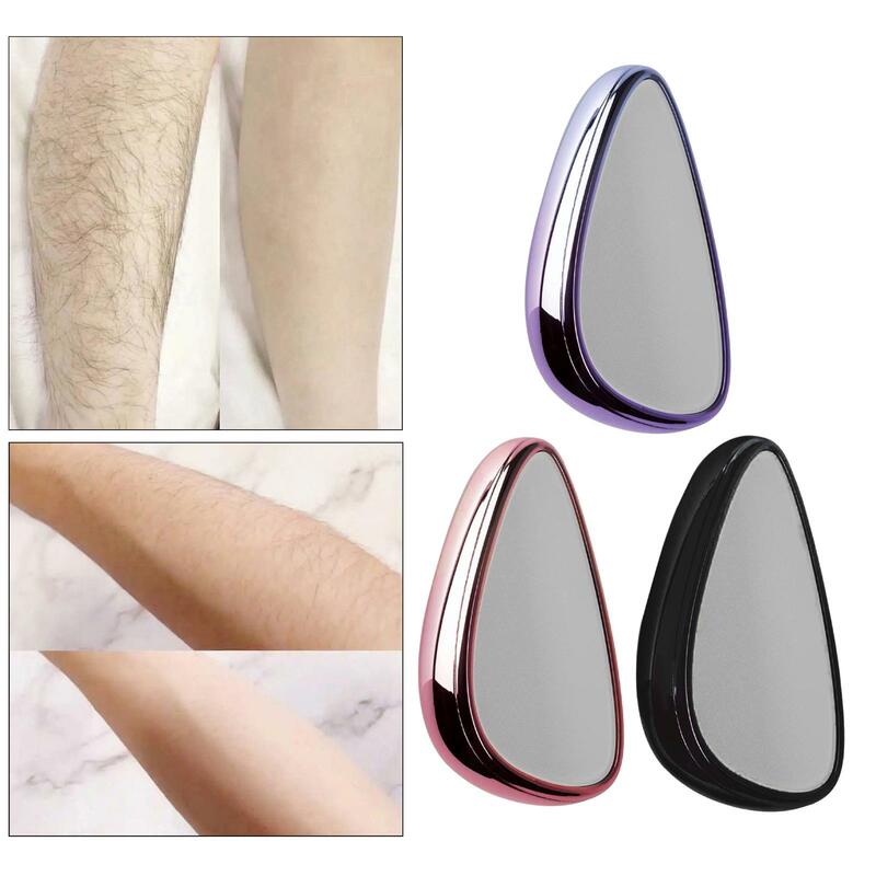 Dispositivo di rimozione dei capelli portatile delicato per braccia gambe posteriori dispositivo di gomma per capelli in vetro impermeabile riutilizzabile a forma di goccia veloce e facile