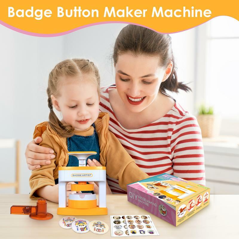 Badge Making Kit For Kids Button Badge Presser DIY Activity With 48 Badges Creative Educational DIY Craft Toy Set For Boys Girls