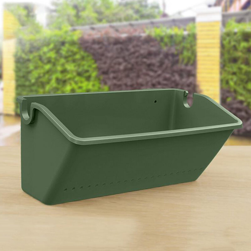 Garden Outdoor Plant Wall Flower Pot Container Wall Hanging Vertical Green Plastic Planting Box