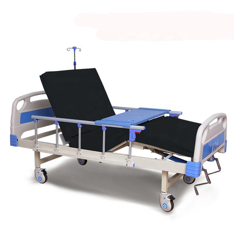 La fábrica vende camas médicas manuales de dos funciones y camas para el cuidado del hogar directamente