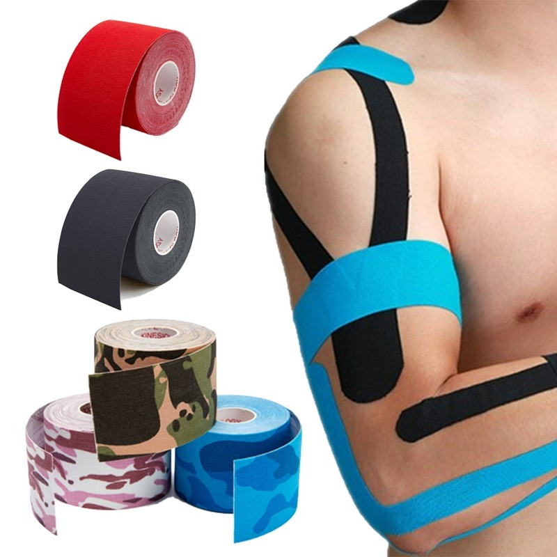 스포츠 운동 요법 회복 테이프, 자기 접착 붕대 랩, 근육 통증 완화를 위한 방수 코튼 K T 테이프