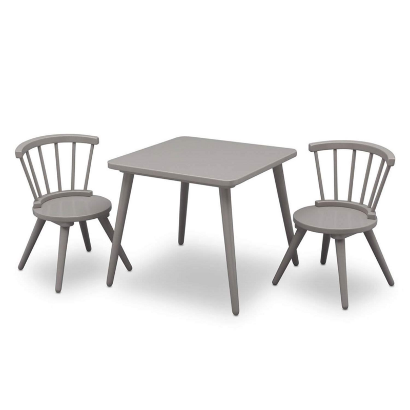 Ensembles de meubles gris pour enfants, ensemble de meubles pour enfants, 2 chaises, ensemble de 3 pièces