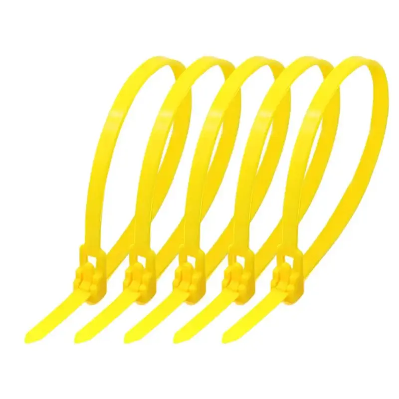 100Pcs Heavy Duty Black Detachable Cable Ties Reusable Nylon Self-Locking Tie Wraps For Ind