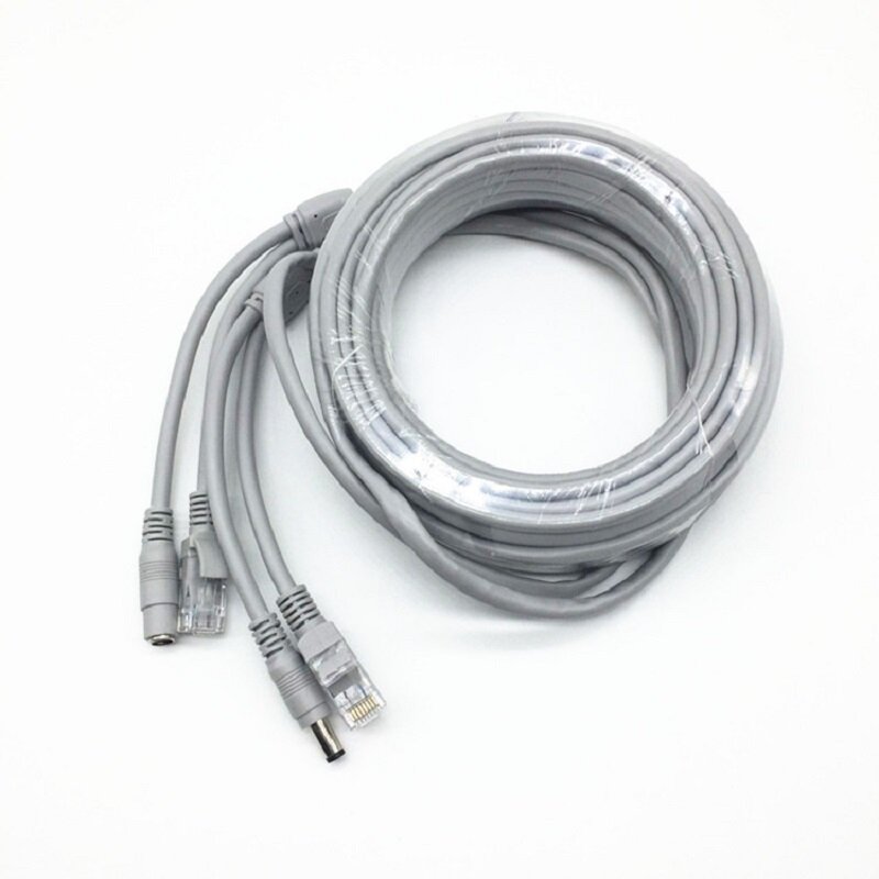 Câble Ethernet RJ45 pour vidéosurveillance, alimentation CC Cat5, réseau Internet LAN, pour ordinateur, système de caméra IP POE