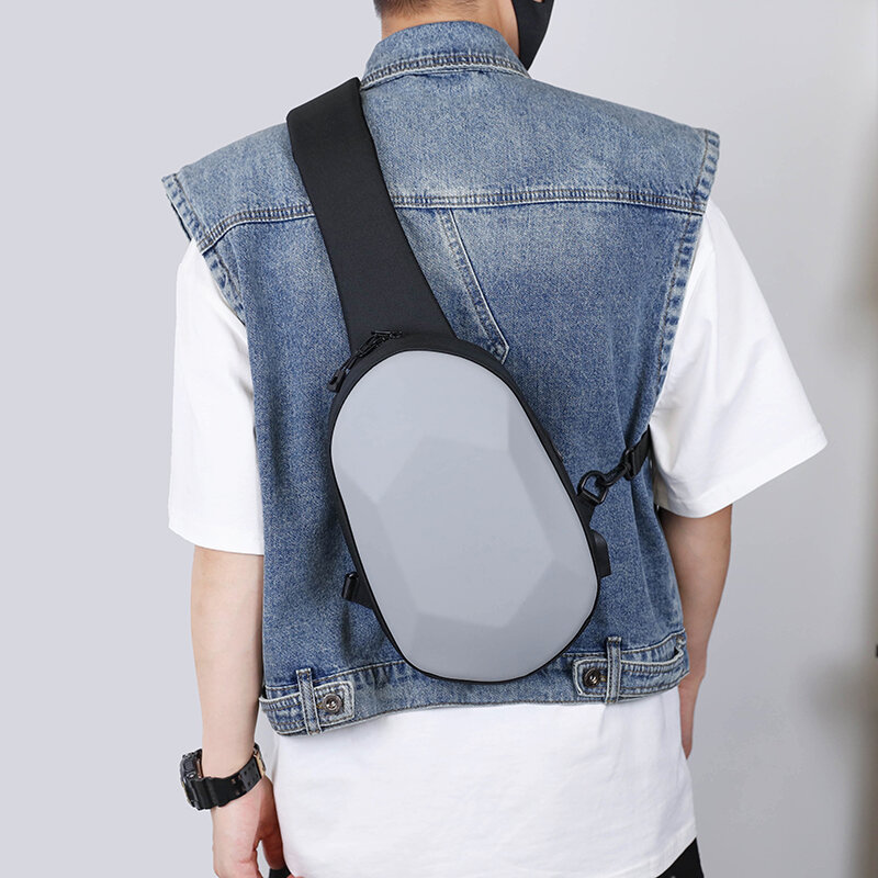 Toposhine tkanina Oxford mężczyzn torba na klatkę piersiową męskie podróże rekreacyjne PC geometryczne kształtowanie torby na ramię na zewnątrz nowego biznesowa torba posłańca