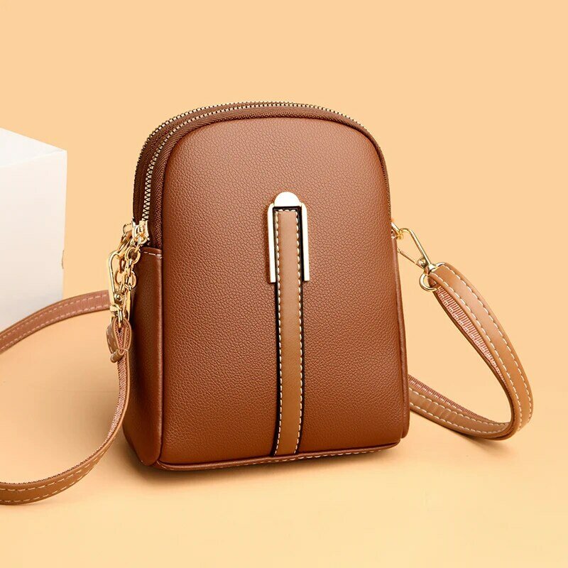 Tas tangan merek antik musim semi desain sederhana dan dompet tas pergelangan tangan tas selempang bahu kantung wanita tas ponsel