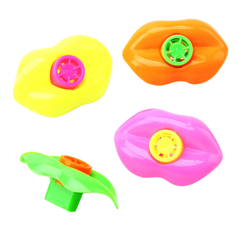 15pcs/bag Mouth Lip Whistle Christmas Toy Decoration Funny Game Prize Plastic Whistle Party Toys Lucky Loot Whistle Lip Shape